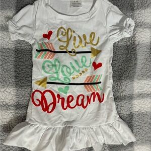 Live love dream white dress/T-shirt